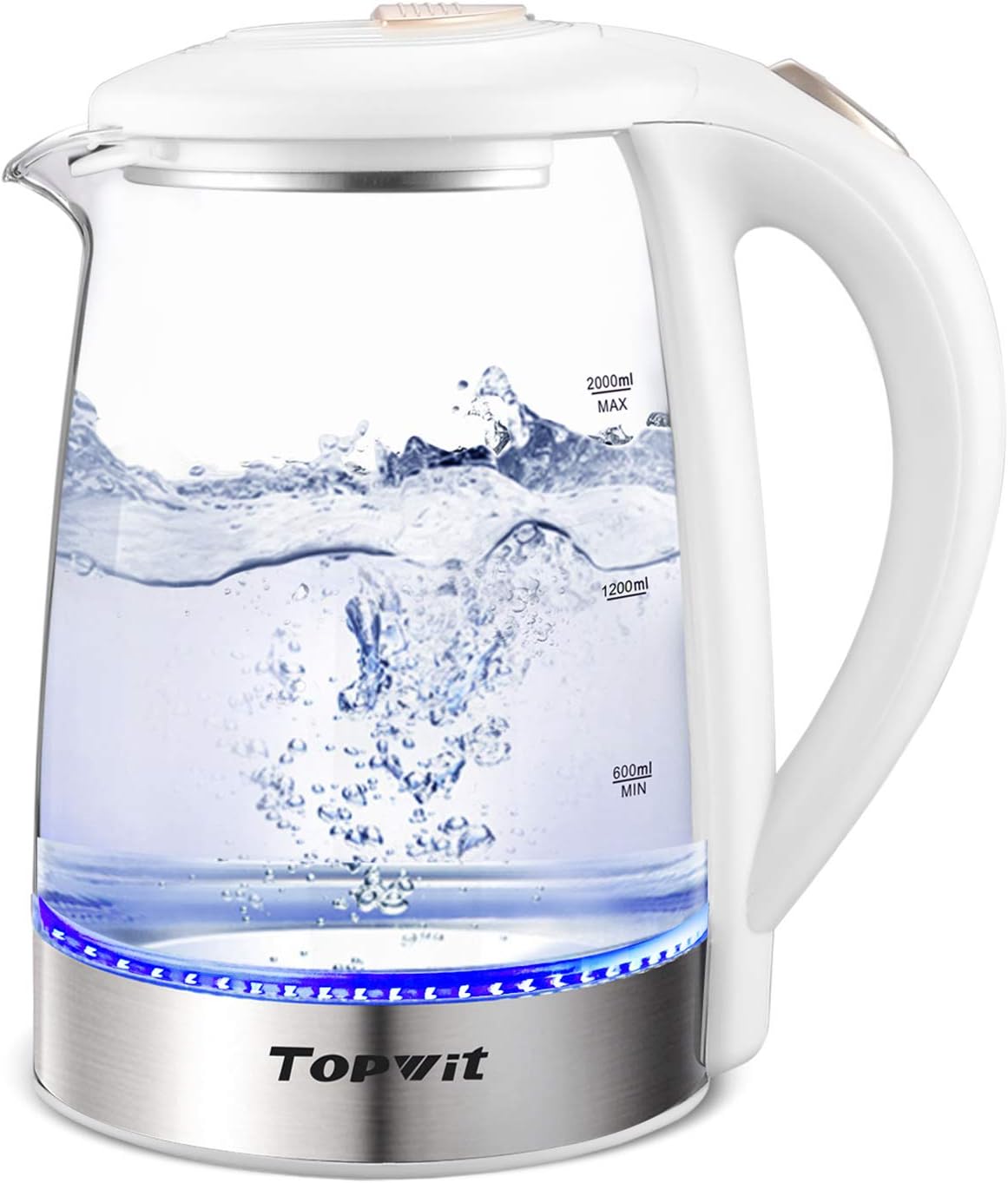 Electric Kettle Glass, White