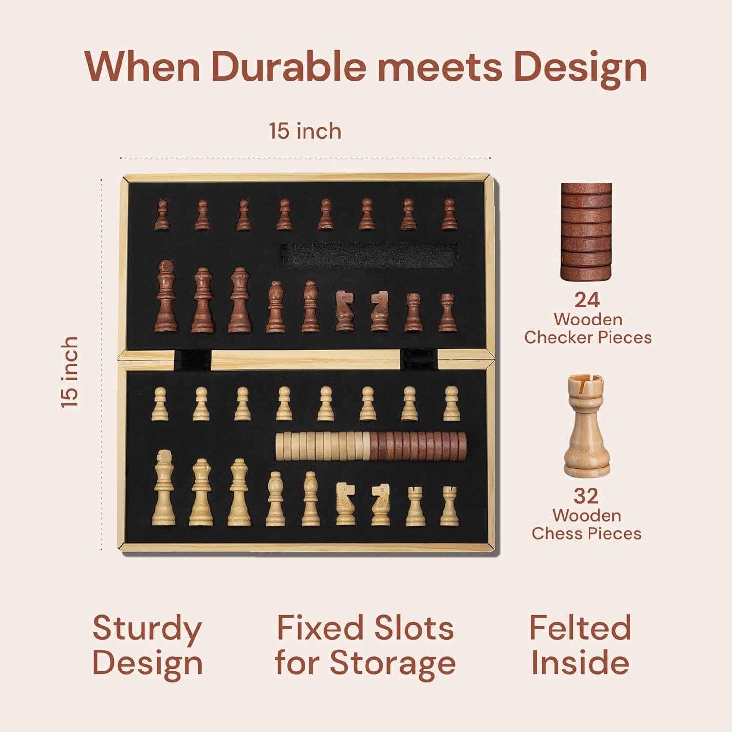 Chess and Checkers All in One Board